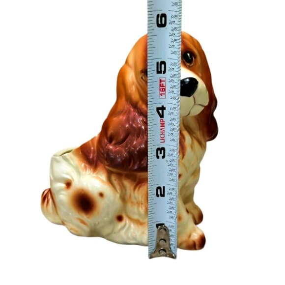Vintage Napcoware Cocker Spaniel Puppy Dog Ceramic Planter Vase Figure 6717 MCM - Picture 8 of 9